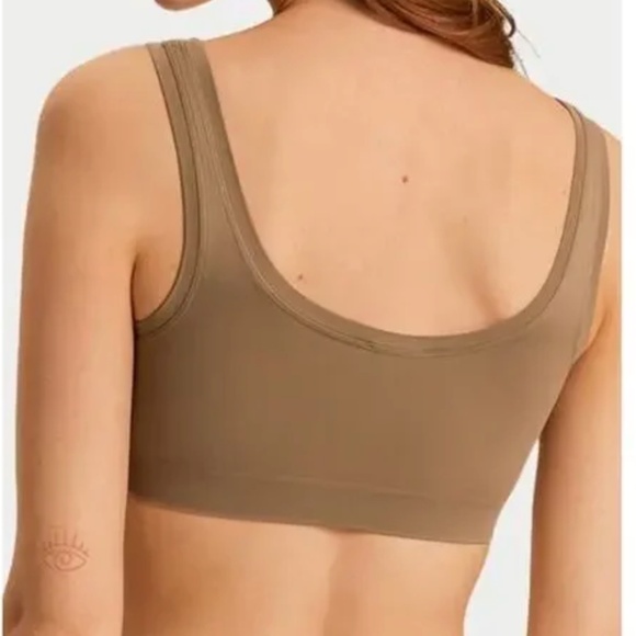 HANRO Touch Feeling Crop Top  Brown Size L NWT - Picture 2 of 3